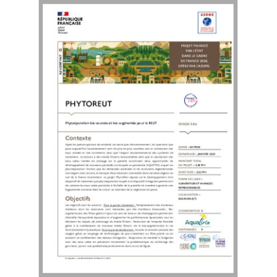 PHYTOREUT - Phytoépuration bio-sourcée et bio-augmentée pour la REUT