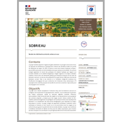 SOBRIEAU - Rendre les bâtiments existants sobres en eau