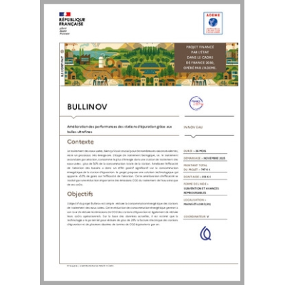 BULLINOV - Amélioration des performances des stations d'épuration grâce aux bulles ultrafines
