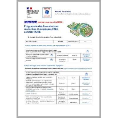Collectivités, formez-vous avec l'ADEME !