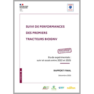 Suivi de performances des premiers tracteurs bioGNV en France