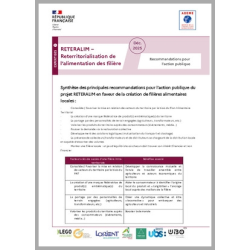 RETERALIM : reterritorialisation de l'alimentation par le développement des filières locales - le cas du Pays de Lorient