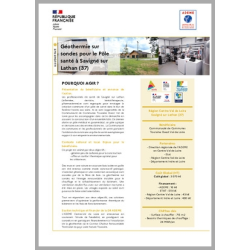 Géothermie sur sondes pour le Pôle santé à Savigné sur Lathan (37)