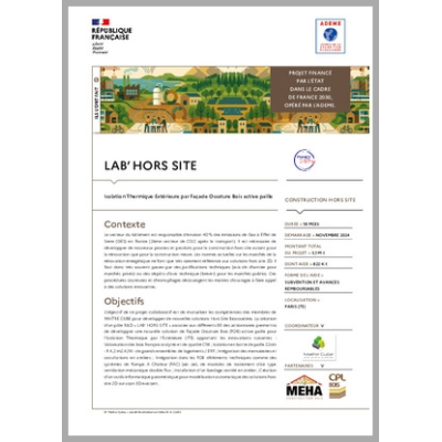 LAB' HORS SITE - Isolation Thermique Extérieure par Façade Ossature Bois active paille