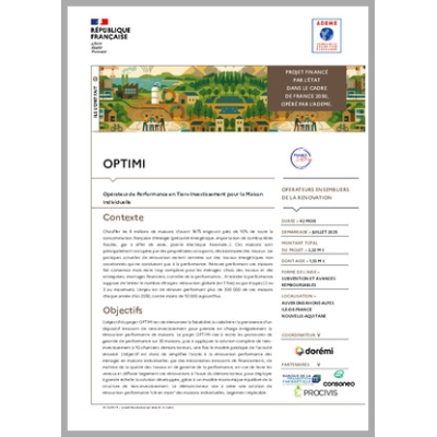 OPTIMI - Opérateur de Performance en Tiers-Investissement pour la Maison Individuelle