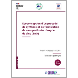 Ecoconception d'un procédé de synthèse et de formulation de nanoparticules d'oxyde de zinc (ZnO)