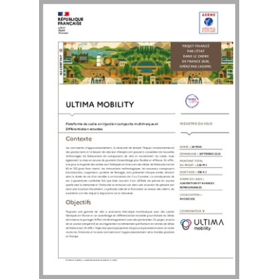 ULTIMA MOBILITY - Plateforme de cadre en injection composite multimarque et Différentiation retardée