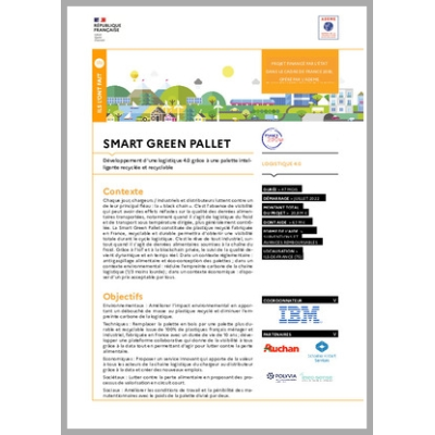 SMART GREEN PALLET - Développement d'une logistique 4.0 grâce à une palette intelligente recyclée et recyclable.