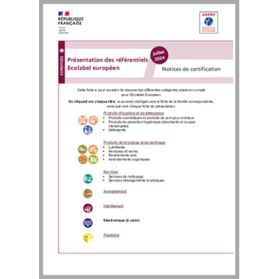 Notices de certification du label écologique de l'Union européenne