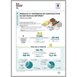 Produits et matériaux de construction du secteur du bâtiment : données 2024 (infographie)