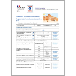 Programme des formations de l'ADEME en Normandie en 2026