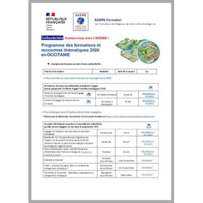 Collectivités, formez-vous avec l'ADEME !