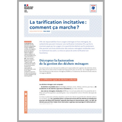 La tarification incitative : comment ça marche ?