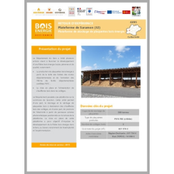 Plateforme de stockage de plaquettes bois énergie. Plateforme de Saramon (32)