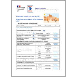 Programme des formations de l'ADEME en Normandie en 2026