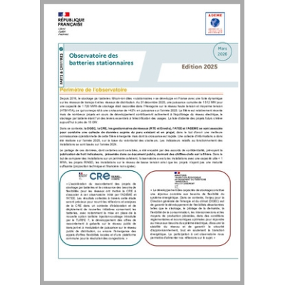 Observatoire des batteries stationnaires 