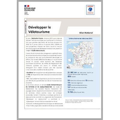 Développer le Vélotourisme - Bilan National
