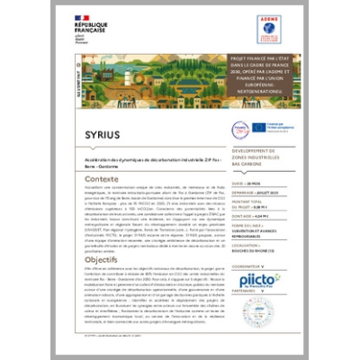 SYRIUS  - Accélération des dynamiques de décarbonation industrielle ZIP Fos - Berre - Gardanne