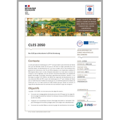 CLES 2050 - Des CLES pour décarboner la ZIP de Strasbourg