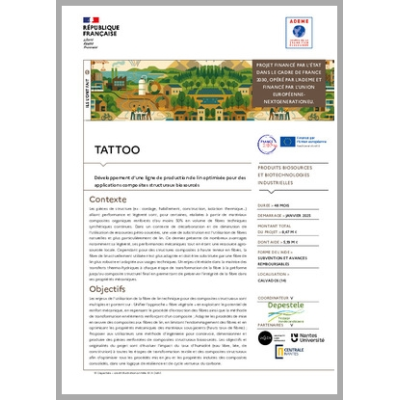 TATTOO - Développement d'une ligne de production de lin optimisée pour des applications composites structuraux biosourcés