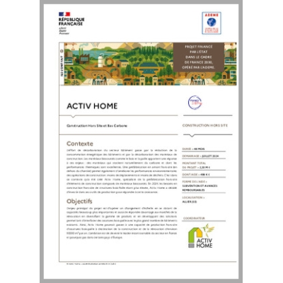 ACTIV HOME - Construction Hors Site et Bas Carbone