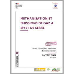 Méthanisation et émissions de gaz à effet de serre : bilans DIGES pour 100 unités de méthanisation