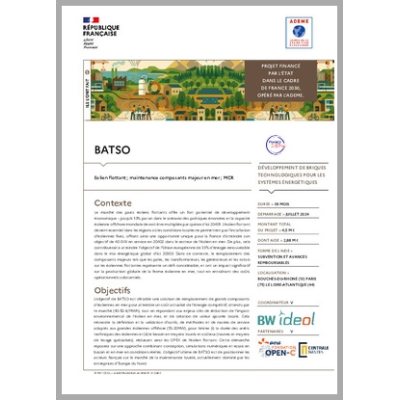 BATSO - Outils, méthodes et navires de maintenance d'éoliennes flottantes