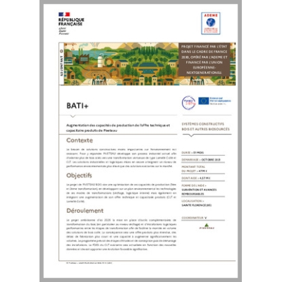 BATI + - Augmentation des capacités de production de l'offre technique et capacitaire produits de Piveteau
