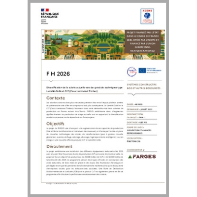Farges Horizon 2026 - Diversification de la scierie actuelle vers des produits plus techniques 