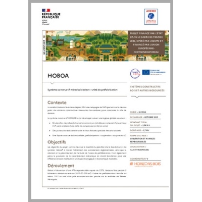 HOBOA - Système constructif mixte bois béton - unité de préfabrication