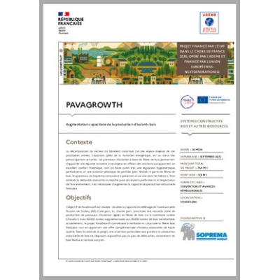 PAVAGROWTH - Augmentation capacitaire de la production d'isolants bois