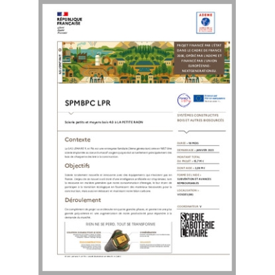 SPMBPC LPR - Scierie petits et moyens bois 4.0 à LA PETITE RAON