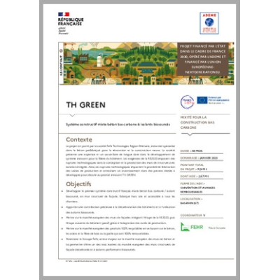 TH GREEN - Système constructif mixte béton bas carbone & isolants biosourcés