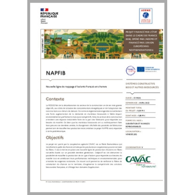 NAPFIB - Nouvelle ligne de nappage d'isolants français en chanvre
