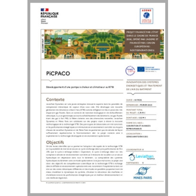 PiCPACO - Développement d'une pompe à chaleur et climatiseur au R718