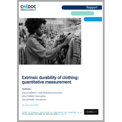 Extrinsic durability of clothing : quantitative measurement