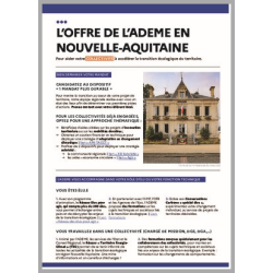 L'offre de l'ADEME en Nouvelle-Aquitaine