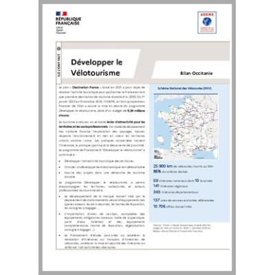 Développer le Vélotourisme - Bilan Occitanie