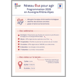 Réseau Élus pour agir : Programmation 2026 en Auvergne-Rhône-Alpes