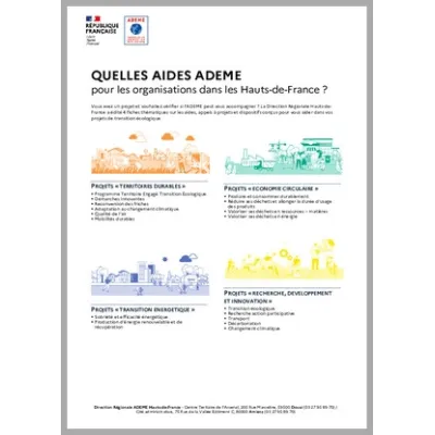 Les dispositifs d'aide de l'ADEME hauts-de-France