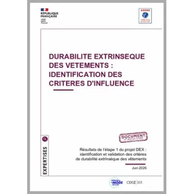 Durabilité extrinsèque des vêtements : identification des critères d'influence