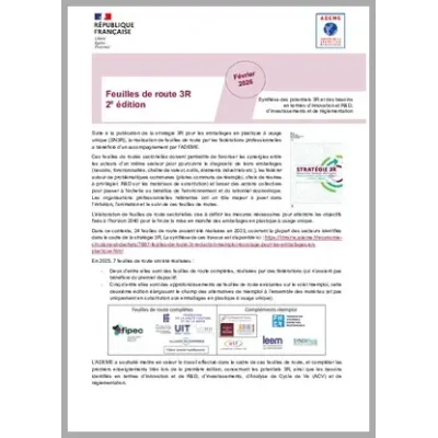 Feuilles de route sectorielles 3R (Réduction, Réemploi, Recyclage) : 2ème édition