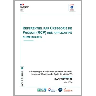 Référentiel par catégorie de produit (RCP) des applicatifs numériques