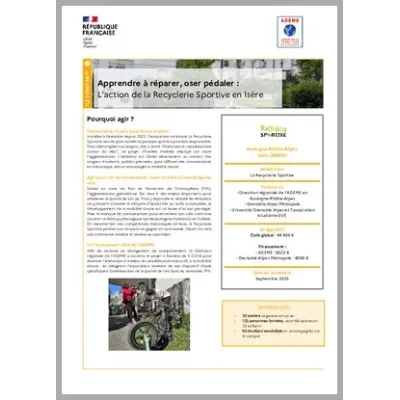 Apprendre à réparer, oser pédaler : L'action de la Recyclerie Sportive en Isère