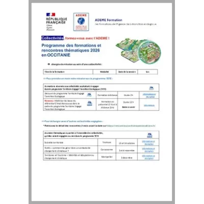 Collectivités, formez-vous avec l'ADEME !