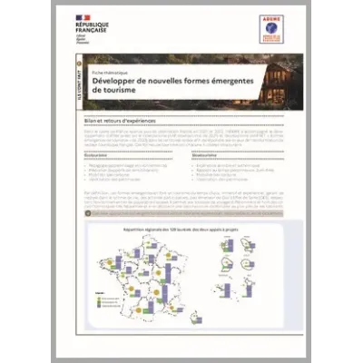 Bilan national - Développer de nouvelles formes émergentes de tourisme