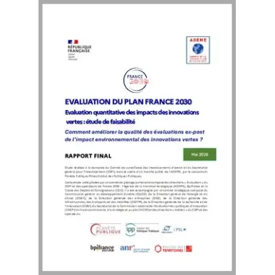Evaluation France 2030 - Evaluation quantitative des impacts des innovations vertes - étude de faisabilité
