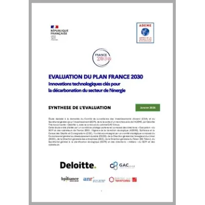 Evaluation France 2030 - Innovations technologiques clés pour la décarbonation du secteur de l'énergie