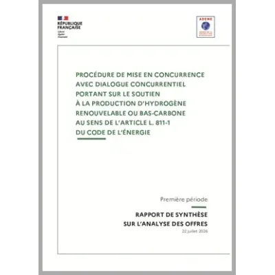 PROCÉDURE DE MISE EN CONCURRENCE AVEC DIALOGUE CONCURRENTIEL - SOUTIEN A LA PRODUCTION D'HYDROGÈNE RENOUVELABLE OU BAS-CARBONE