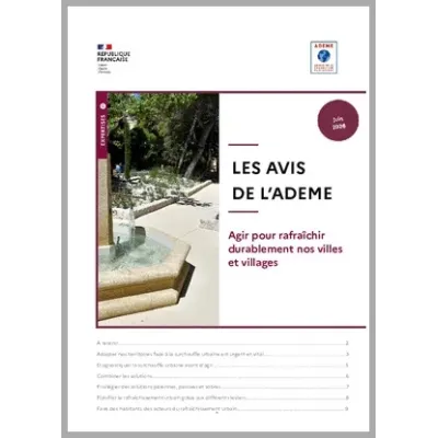 Avis de l'ADEME : Agir pour rafraîchir durablement nos villes et villages